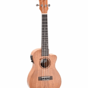 Guitarra acústica de madera clara